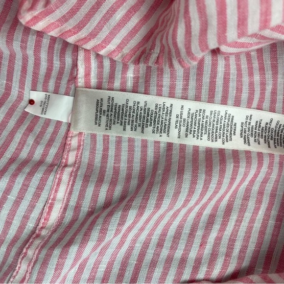 Chico’s 100% linen button down shirt ties on the waist size 1 (or regular M) - Picture 4 of 8